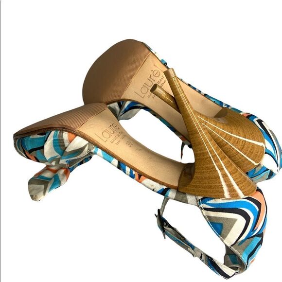 Escada Laurél Ankle Strap Bow Heels Summer - Picture 10 of 13